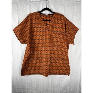 Vintage Halloween pumpkin‎ scrub top XL